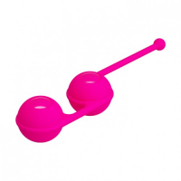 Утяжелённые вагинальные шарики со смещённым центром тяжести розовые