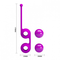 Утяжелённые вагинальные шарики со смещённым центром тяжести фиолетовые
