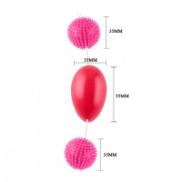 Вагинально-анальные шарики со смещенным центром тяжести, розовые