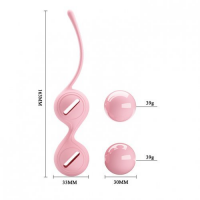 Вагинальные шарики со смещённым центром тяжести Pretty Love Kegel Tighten Up I, розовые