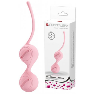 Вагинальные шарики со смещённым центром тяжести Pretty Love Kegel Tighten Up I, розовые