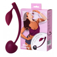 Силиконовый вагинальный шарик Jos Wild Cherry со смещенным центром тяжести