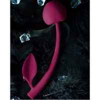 Силиконовый вагинальный шарик Jos Wild Cherry со смещенным центром тяжести