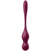 Вагинальные смарт-шарики с вибрацией и сменными утяжелителями Satisfyer Love Birds Vary бордовый
