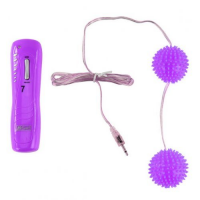 Вагинальные шарики с 7 функциями вибрации фиолетовые