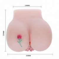 Мастурбатор вагина и попка в Догги стиле с татуировкой розы