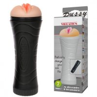 Мастурбатор-вагина в колбе с 7 режимами вибрации Pink Butt