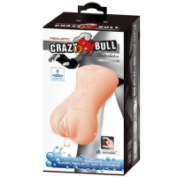 Компактный мастурбатор-вагина Crazy Bull с эффектом выделения смазки