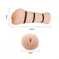 Мастурбатор-вагина с утягивающими кольцами Pocket Pussy