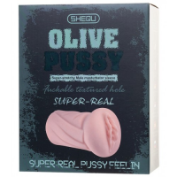 Реалистичный мастурбатор-вагина Olive Xise с лубрикантом в комплекте