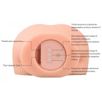 Реалистичный вибромастурбатор с функцией всасывания и звуковым сопровождением Satisfaction Cutie Lush