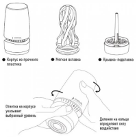 Мастурбатор с имитацией орального секса Tenga Aero Silver Ring