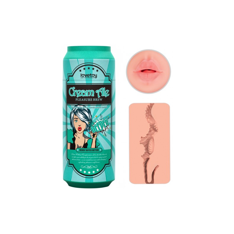 Мастурбатор-ротик в форме пивной банки Pleasure Brew Cream Ale