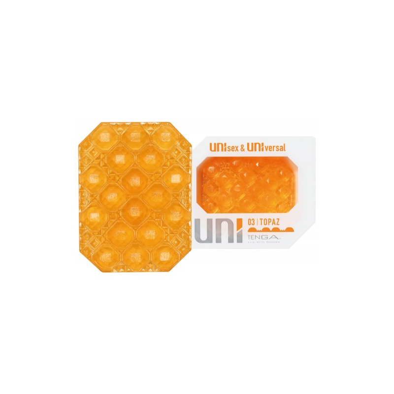 Мастурбатор Tenga Uni Topaz оранжевый