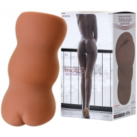 Реалистичный мастурбатор-попка с эффектом двойной кожи Kokos Tongggo Black Angel