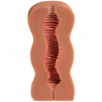 Реалистичный мастурбатор-попка с эффектом двойной кожи Kokos Tongggo Black Angel