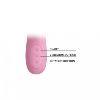Вибратор-ротатор с клиторальным стимулятором Pretty Love Truman нежно-розовый