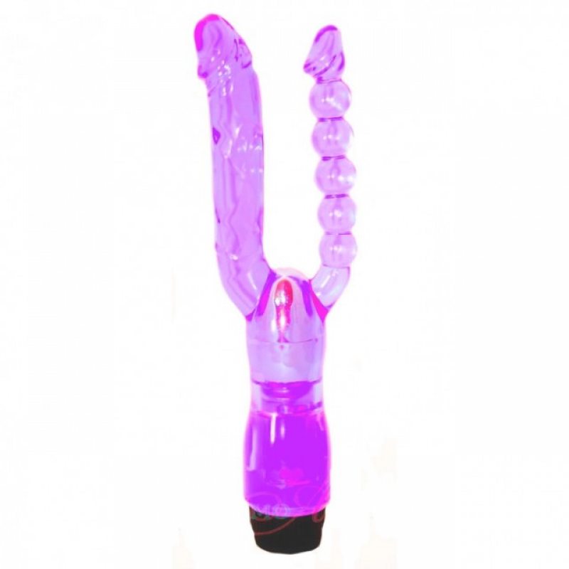 Вибратор двойной фиолетовый