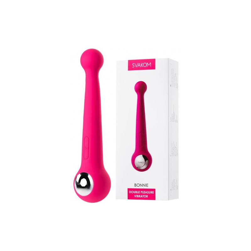 Двусторонний гибкий вибратор Svakom Bonnie, сливово-красный