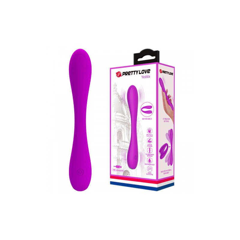 Гнущийся вибратор Yedda перезаряжаемый пурпурный
