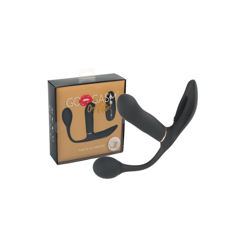 Вибратор с тройной стимуляцией на дистанционном управлении Go Gasm Pussy & Ass