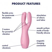 Универсальный вибростимулятор Satisfyer Threesome 3 розовый