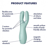 Универсальный вибростимулятор Satisfyer Threesome 3 мятный