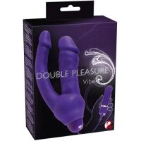 Двойной вибростимулятор фиолетового цвета Double Pleasure