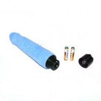 Рельефный голубой вибратор Realistic