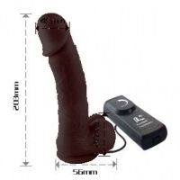 Вибратор с ротацией с выносным пультом управления, шоколад