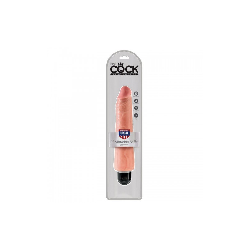 Телесный вибратор-реалистик 9 Vibrating Stiffy 28 см