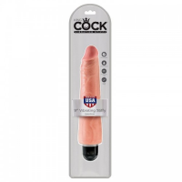 Телесный вибратор-реалистик 9 Vibrating Stiffy 28 см