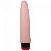 Вибратор из киберкожи без мошонки с загнутой головкой 19 см