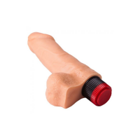 Реалистичный вибратор с мошонкой из ПВХ 13 см