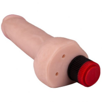 Вибратор-реалистик из киберкожи с объемной мошонкой 16 см