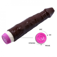 Черный реалистичный вибратор Горячий Любовник 22 см