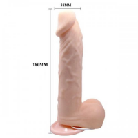 Реалистичный фаллос с пульсацией на присоске Caesar Treasure 18 см