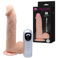 Реалистичный фаллос с пульсацией на присоске Caesar Treasure 18 см