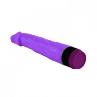 Вибратор пурпурный с загнутой головкой 23 см