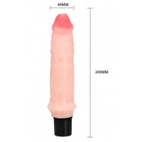 Телесный вибратор Realistic Cock 20 см