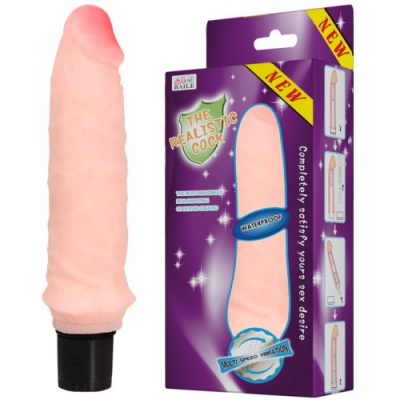 Телесный вибратор Realistic Cock 20 см