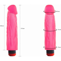 Реалистичный гелевый вибратор розовый 18 см