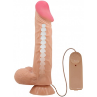 Реалистичный вибратор с эффектом двойной кожи телесный Pretty Love Sliding Skin Sadik 24 см