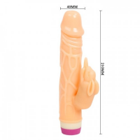 Вибратор с клиторальным стимулятором телесный