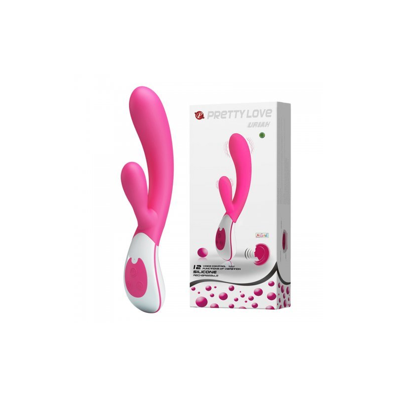 Вибратор с клиторальным отростком Uriah и с голосовым управлением перезаряжаемый