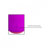 Гибкий вибратор с клиторальным стимулятором Pretty Love Zachary пурпурный