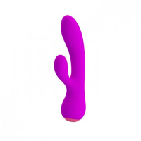 Гибкий вибратор с клиторальным стимулятором Pretty Love Zachary пурпурный