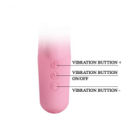 Перезаряжаемый розовый вибратор с клиторальным стимулятором Pretty Love Ansel
