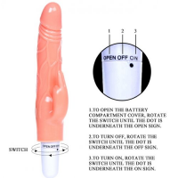 Тонкий вибратор с клиторальным стимулятором