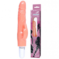 Тонкий вибратор с клиторальным стимулятором